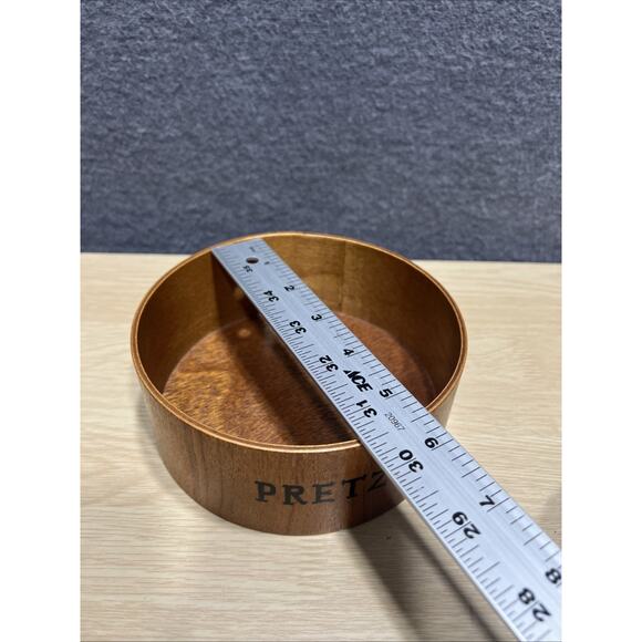 Vintage Rossini Mid Century Modern Set 3 Hand Made Wood Nesting Snack Bowls Teak - Picture 8 of 11